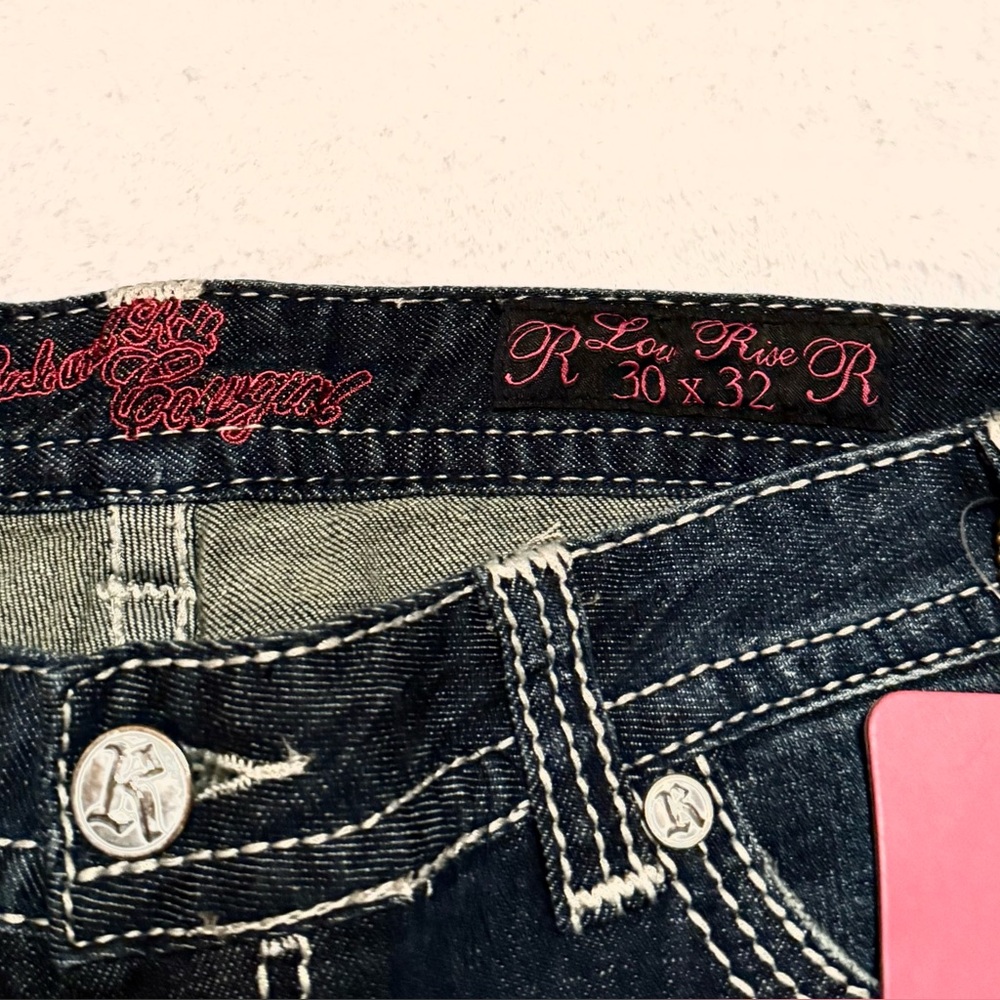 Rock & Roll Cowgirl Dark Blue Skinny Jeans Low Rise - Picture 4 of 5